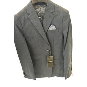 NEW CLOUD CLOTH boy's gingham suit in gray